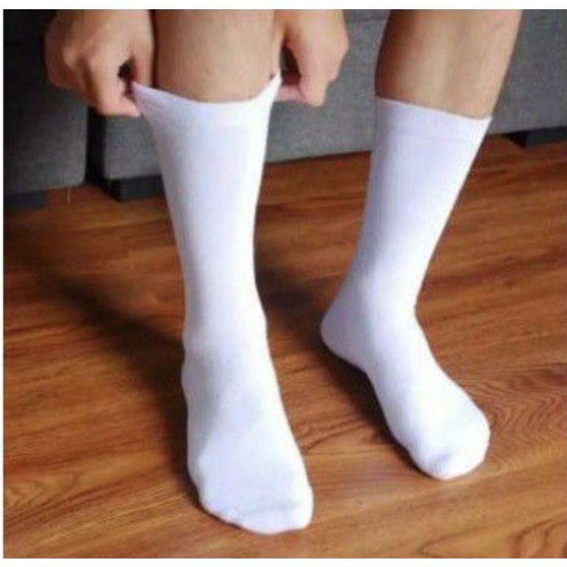 KAOS KAKI SEKOLAH HITAM PUTIH SD SMP SMA KAOSKAKI HITAM / KAOS KAKI PUTIH NILON