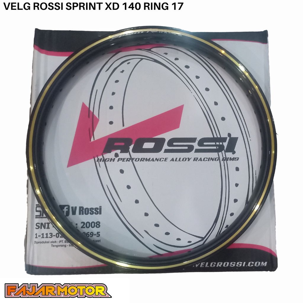 VELG ROSSI SPRINT XD 140 RING 17 GOLD BLACK / BLUE BLACK