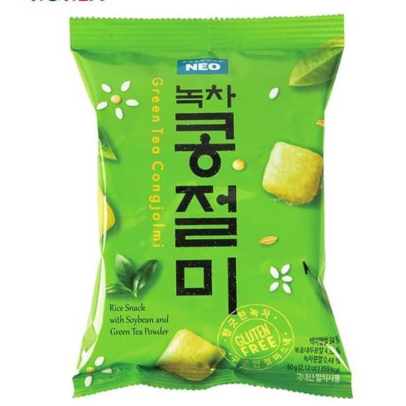 

NEO KREKER BERAS CONGJOLMI RICE RASA GREEN TEA . snack korea 60gr