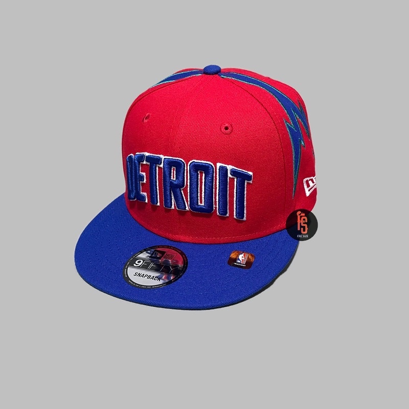 TOPI NEW ERA ORIGINAL 950 NBA CITY OFF DETROIT PISTONS RED BLUE