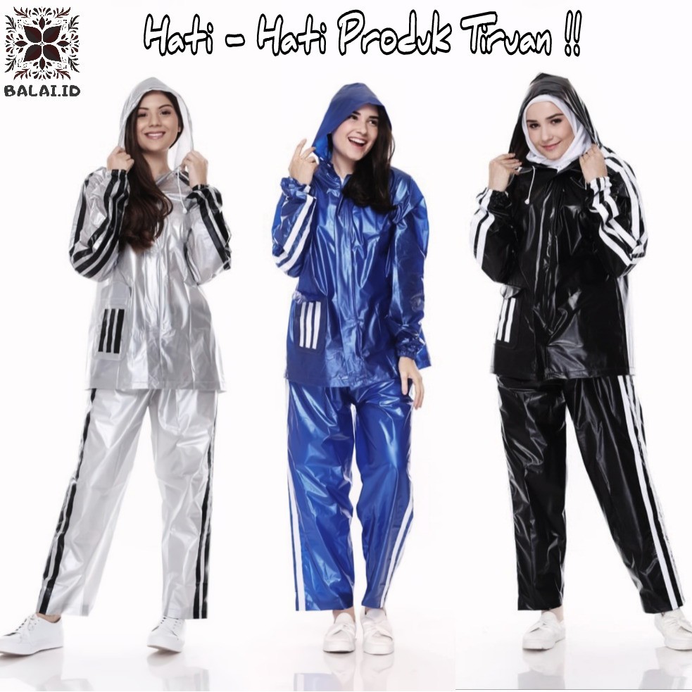  JAS  HUJAN WANITA PREMIUM LJM RAINCOAT JAS  HUJAN SETELAN 