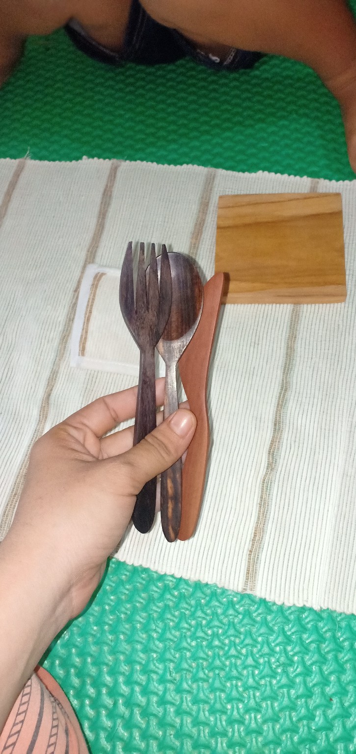 Fuufu | Sendok Garpu Makan Kayu