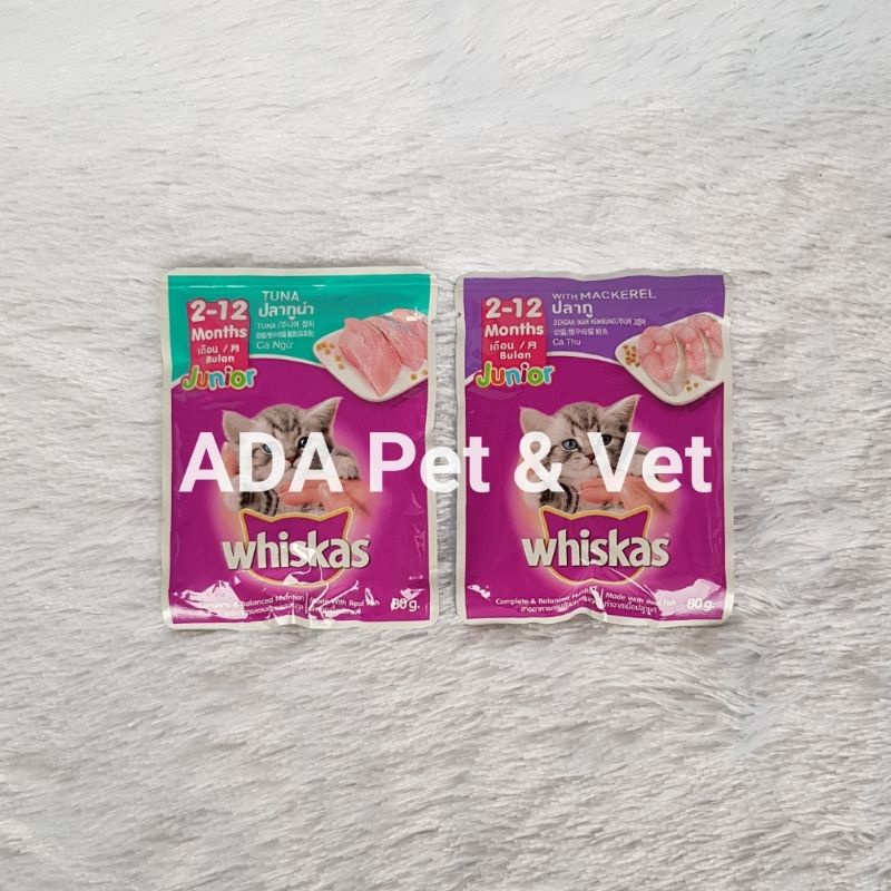 Jual Whiskas Junior Pouch 80 gr Makanan Basah untuk Anak Kucing