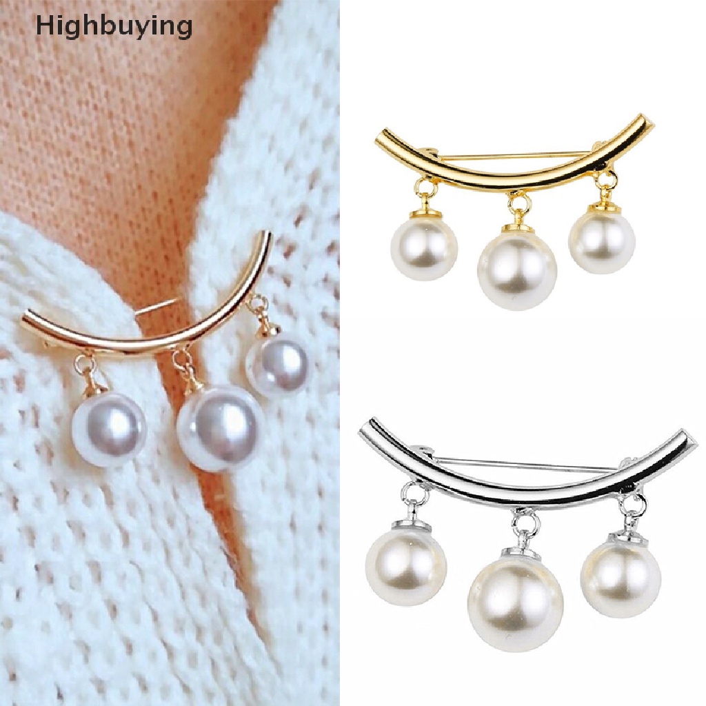 Hbid Bros Pin Klip Rantai Mutiara Untuk Aksesoris Sweatercardigan Wanita