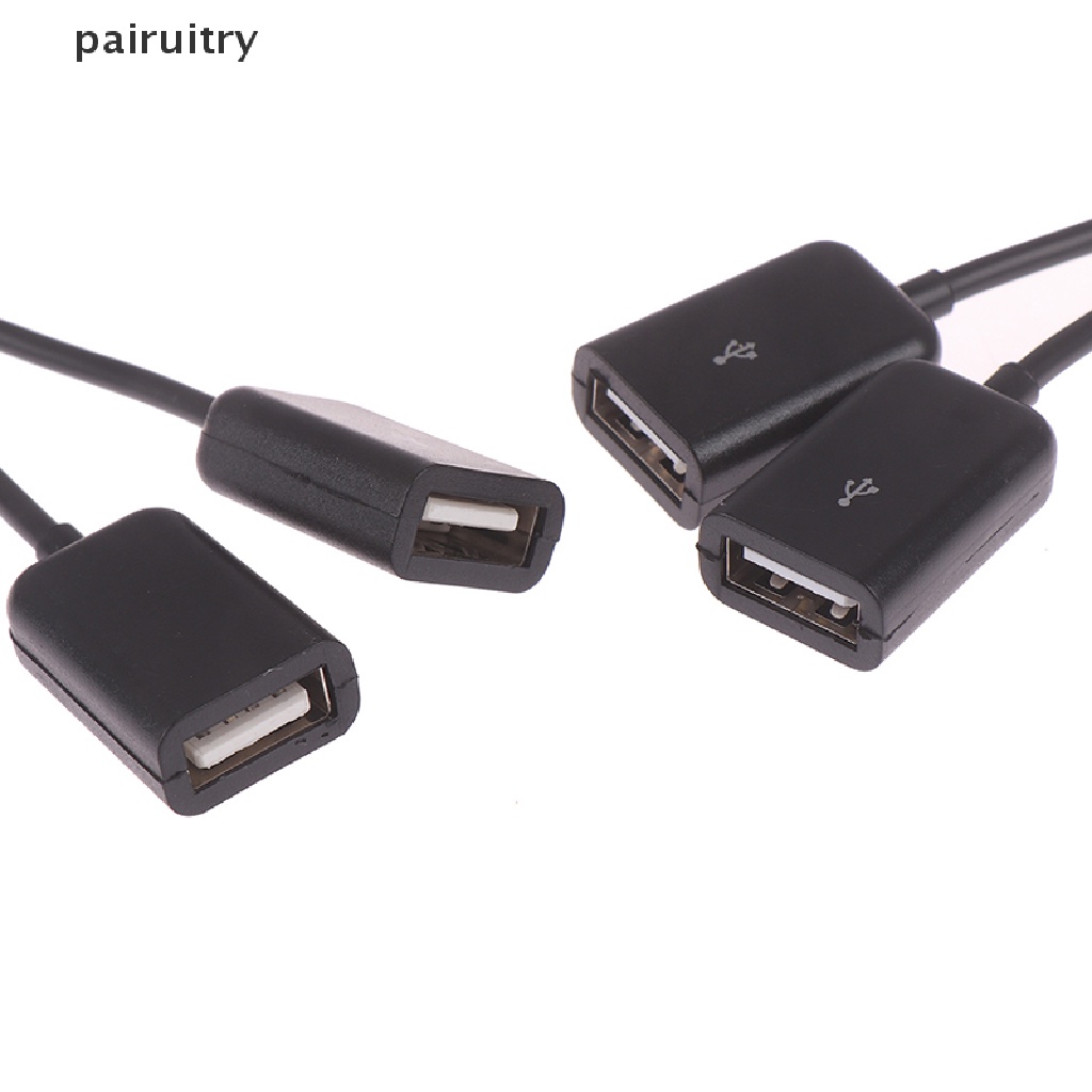 Kabel adapter splitter y Micro usb Tipe c to 2 otg dual female
