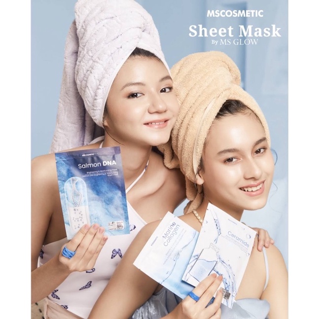 SHEETMASK MSGLOW / MASKER MSGLOW / SHEETMASK SALMON DNA / SHEETMASK MARINE COLLAGEN / SHEETMASK CIRAMIDE / SHEETMASK HYALURONIC ACID / MASK MS GLOW