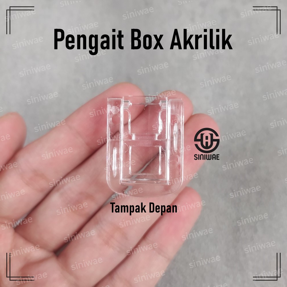 Pengait Box Akrilik Kuncian Kotak Acrylic Transparan Bening