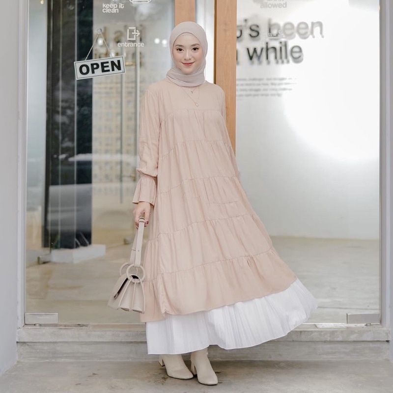 CEMPAKA TUNIK  ELLENA  LONG TUNIK FULL RUFFLE