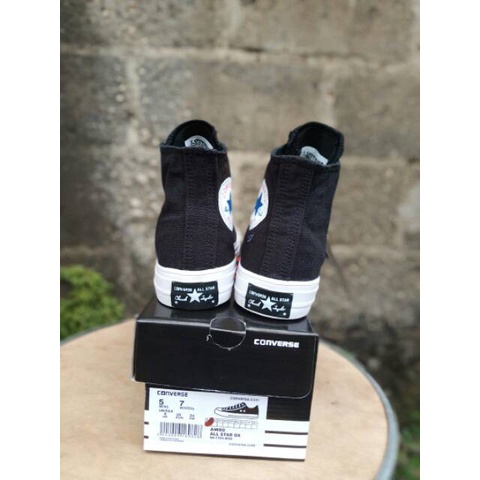 Terbaru Sepatu Convers395 All Star Flash Petir Tinggi Sepatu Kasual Sekolah Pria Wanita Kerja Santai Hitam