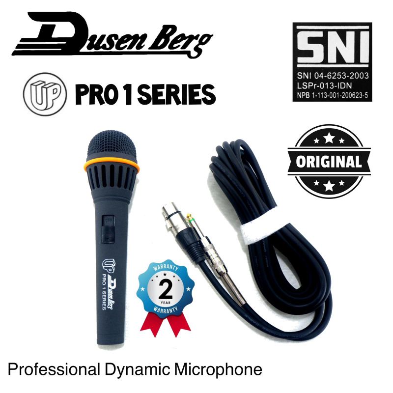 Microphone Kabel DUSENBERG PRO 1 SERIES Mic Karaoke Mc Pidato, ORIGINAL Garansi 2 Tahun