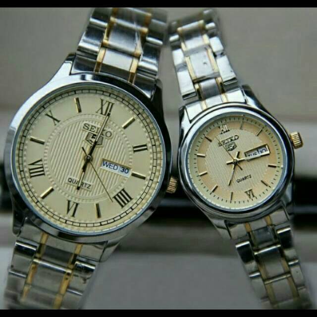 Jam tangan couple seiko 5 anti air anti karat