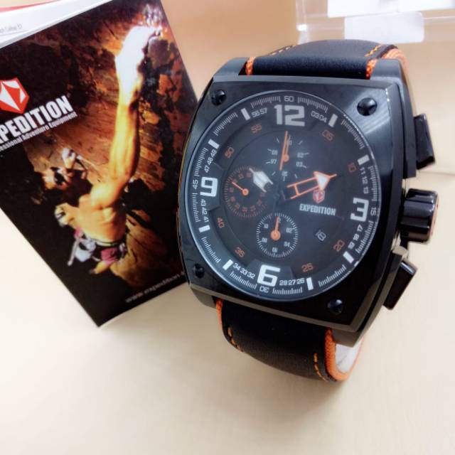 JAM TANGAN PRIA EXPEDITION E 6651 LEATHER ORIGINAL GARANSI RESMI 1 TAHUN