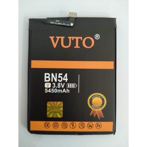 Battery Batere Batre Baterai Double Power Vuto Xiaomi Redmi Note 9 BN54