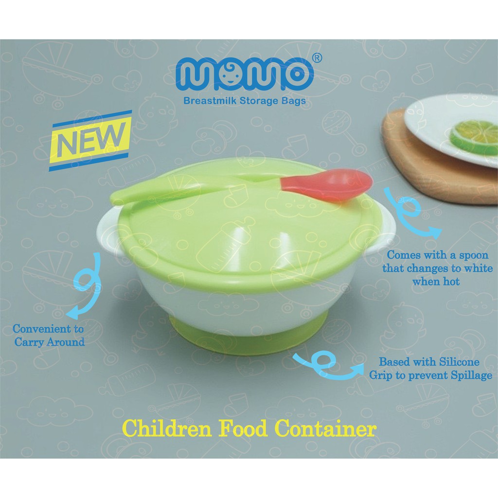 Kotak makanan bayi Momo, Baby food container, BPA Free, Tempat makanan bayi, Kotak makanan grip free