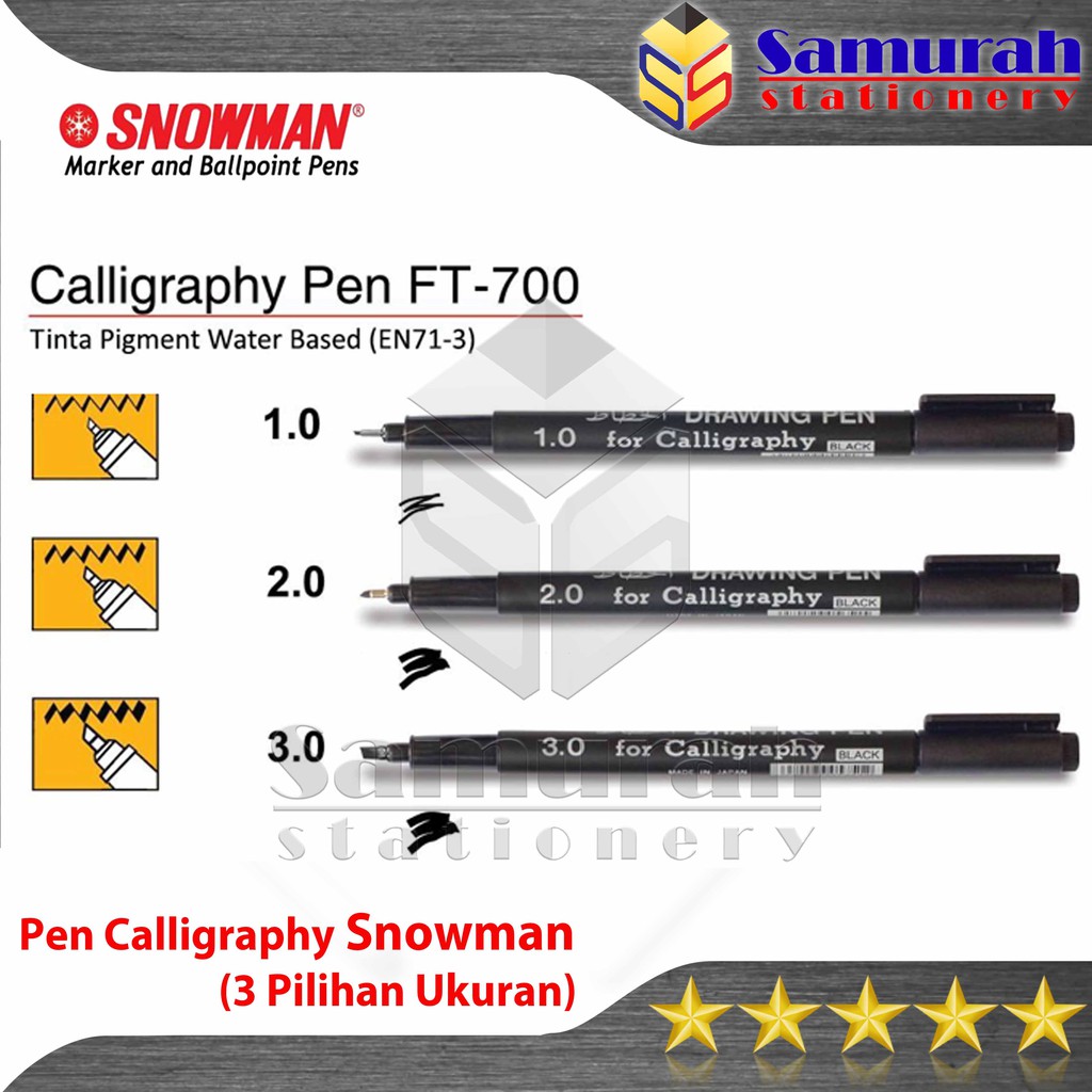 

Calligrap Pen Snowman 1.0 2.0 3.0 / Spidol Tulis Kaligrafi Huruf Arab / Drawing pen