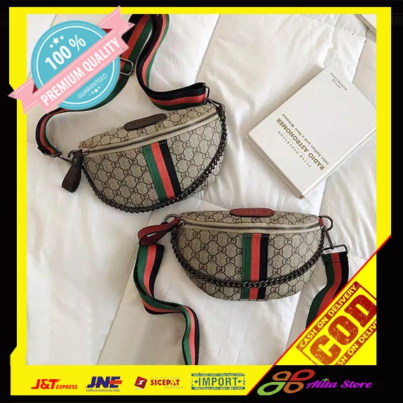 Tas pinggang Waistbag Waist Bag Wanita Cewek Kulit Import Korea Murah Original Terbaru [AS14]