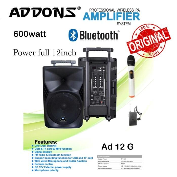 

Ovi | Murah!! Speaker Portabel Addons Ad12G 12Inch Bluetooth