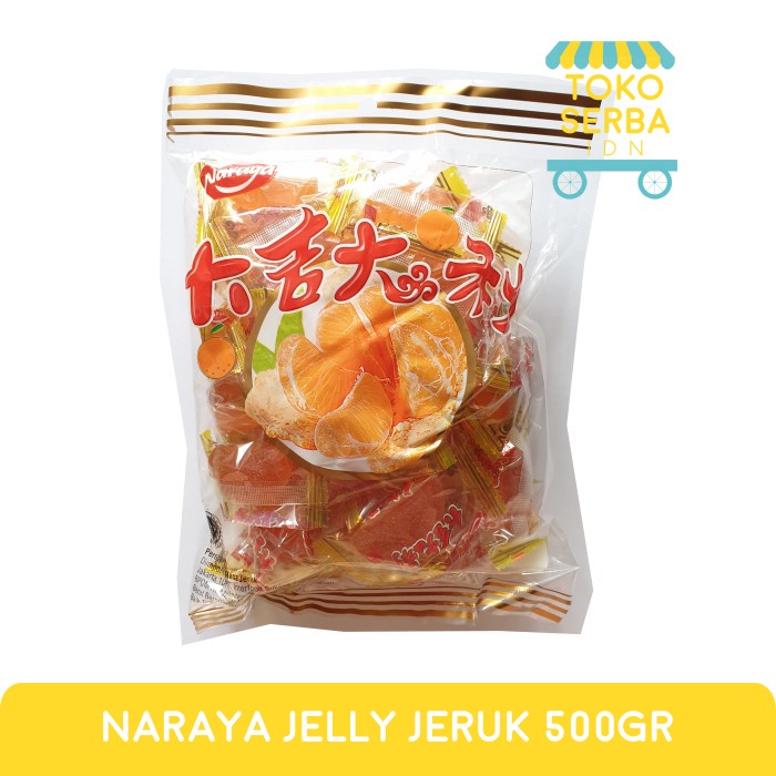 

Jelly Jeruk Naraya / Permen Manisan Mandarin Orange Jeli Netto - 500 G