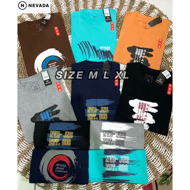 KAOS NEVADA PENDEK ECER HARGA GROSIR RANDOM MOTIF