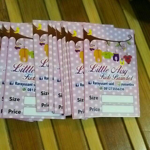 

Hangtag MURAH Label Baju, Label Merk, Label size, Label Color, Label Logo, FREE DESAIN