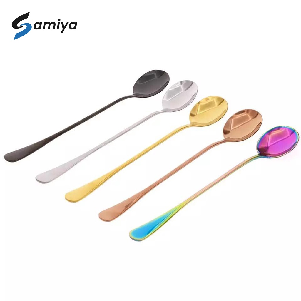 sendok teh panjang / long tea spoon / sendok teh warna korea / dessert spoon