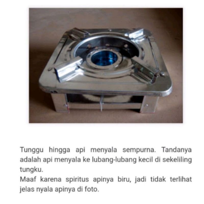 Kompor Portable Untuk Camping / Kompor Emergency Bahan Bakar Spirtus Ukuran 20cm x 20cm