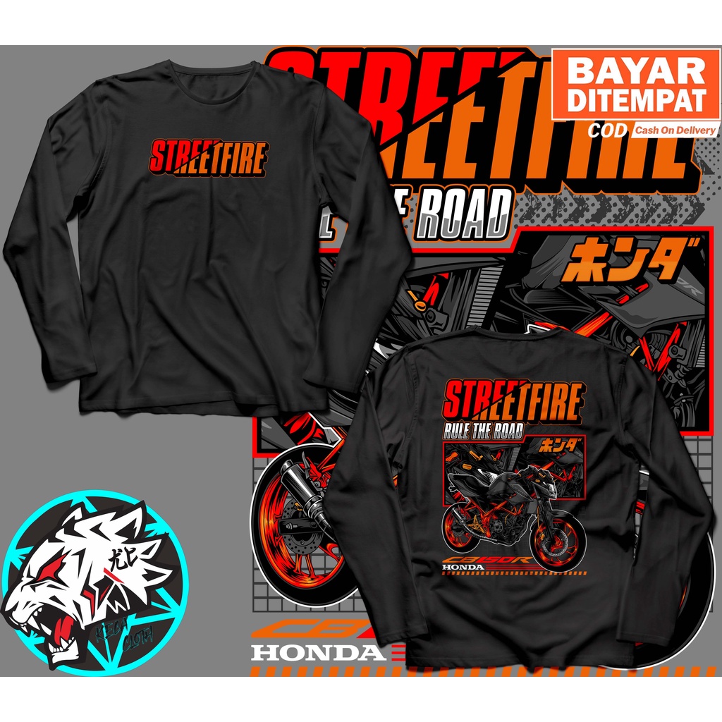 KAOS BAJU LENGAN PANJANG HONDA CB 150R STREETFIRE BIG SIZE JUMBO KAOS CB150R PRIA WANITA