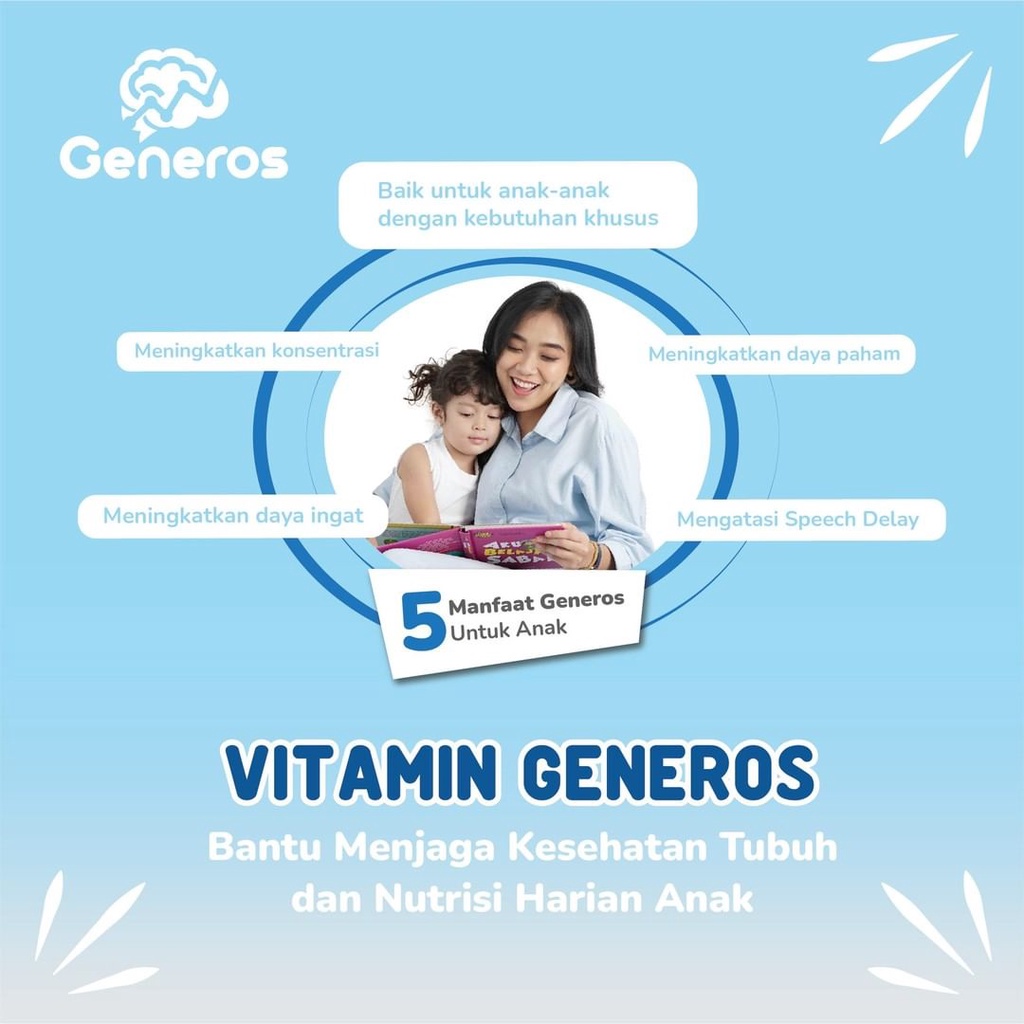 GENEROS Vitamin Speech Delay - Bantu Atasi Speech Delay atau Anak Terlambat Bicara