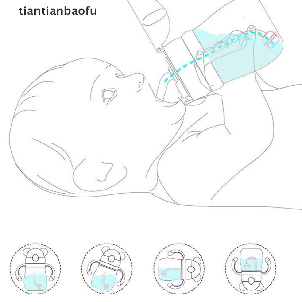 (Tianbaofu) Botol Minum Bayi 250ML Bahan Silikon