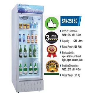 Showcase Sansio SAN 258 SC  258 Liter 195 Watt