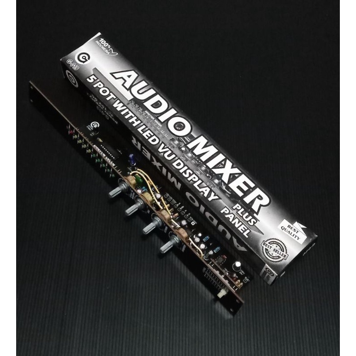 Audio Mixer Master Mixer 5 Pot With LED VU Display Plus Panel G-019.