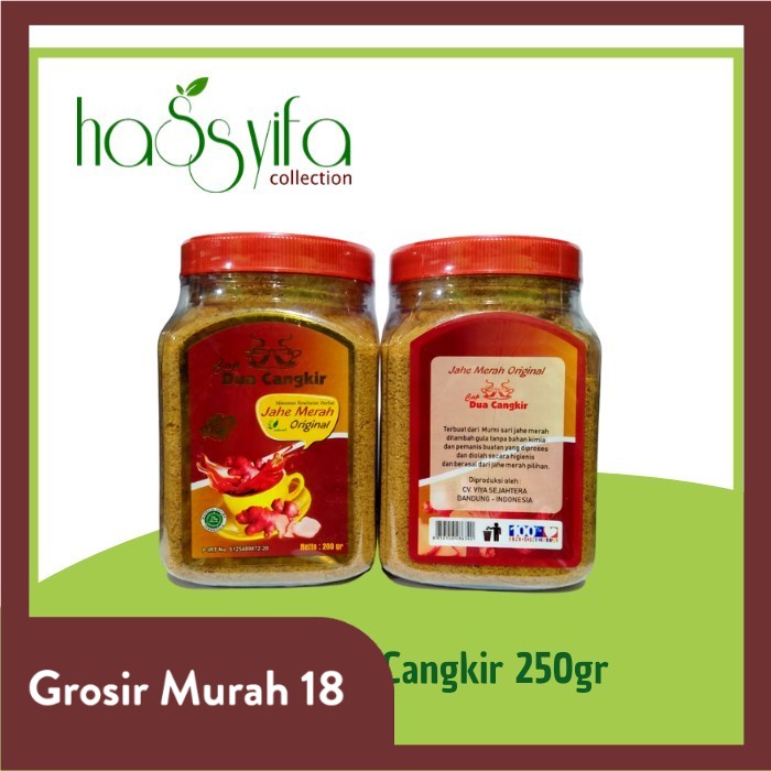 

Jahe Merah Original Cap Dua Cangkir 250gram | Bubuk Jahe Merah Murni Original Cap Dua Cangkir 250gr