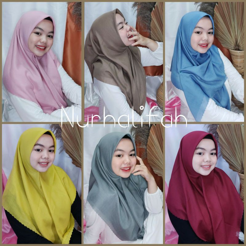 Hijab Segi Empat Polos Voal Laser cut