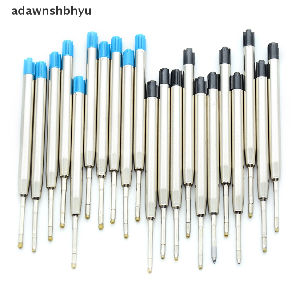 Adawnshbhyu 10pcs Tinta Biru parker style standard 1.0mm ballpoint pen refills nib medium