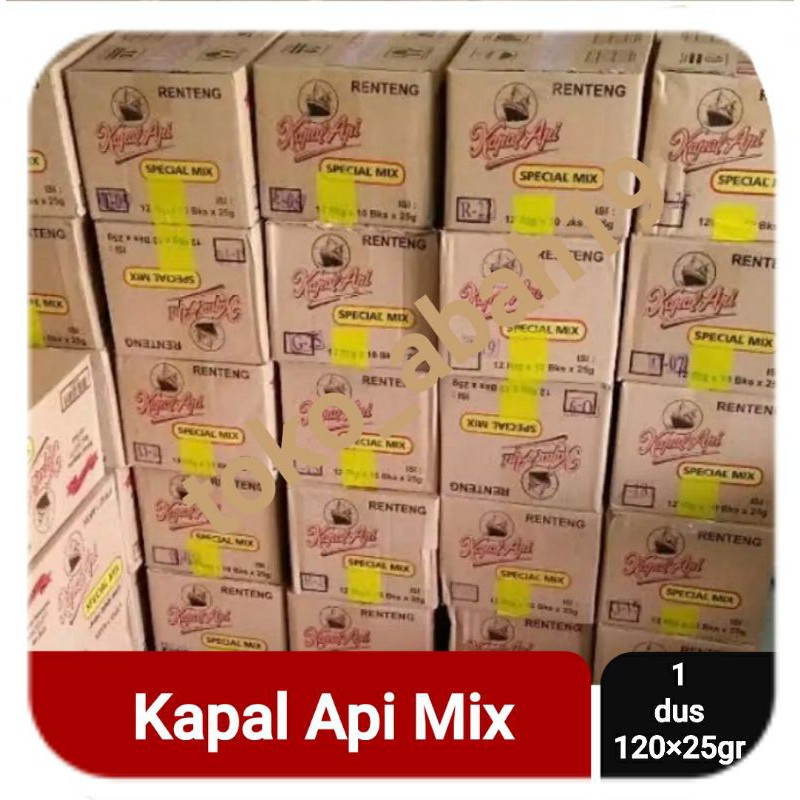 

Kopi Kapal Api Mix 1dus = 12 renteng × 25 gr