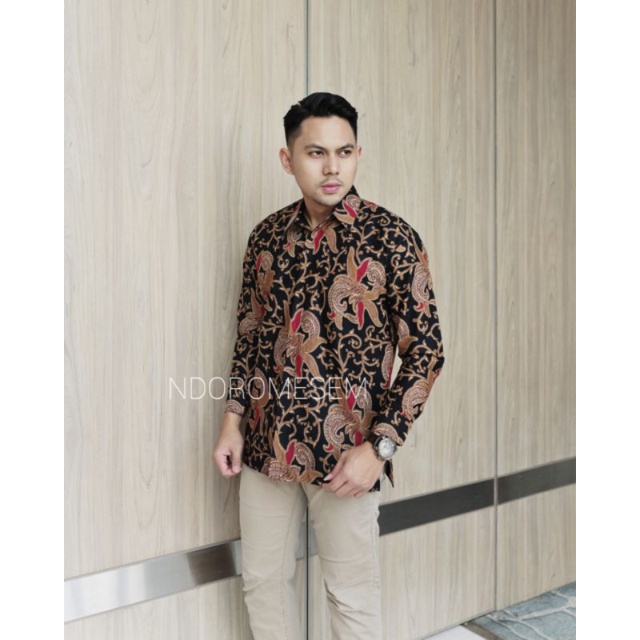 Batik Premium Pria Terbaru Batik motif lombok prabu bahan katun halus baik lapis furing terbaru