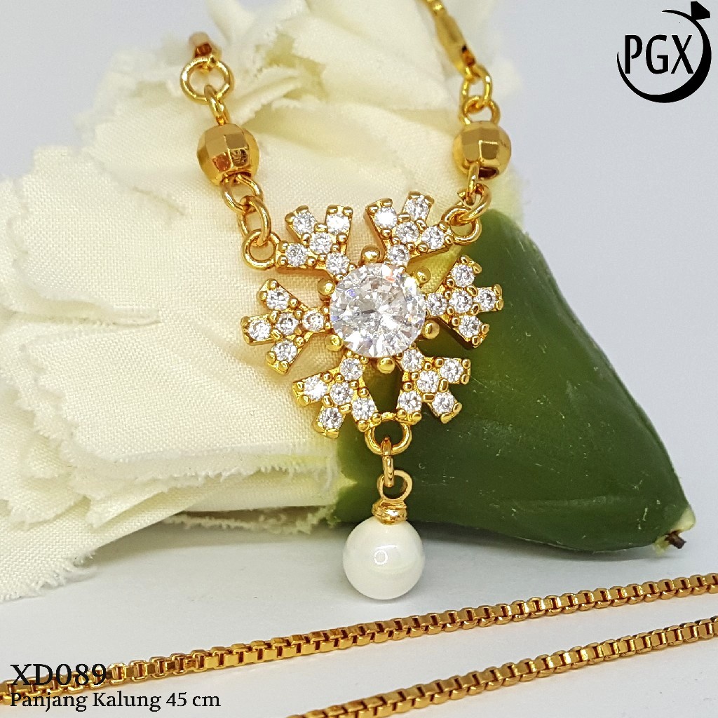 PGX Kalung Wanita Xuping Perhiasan Lapis Emas Aksesoris Fashion Premium - XD089