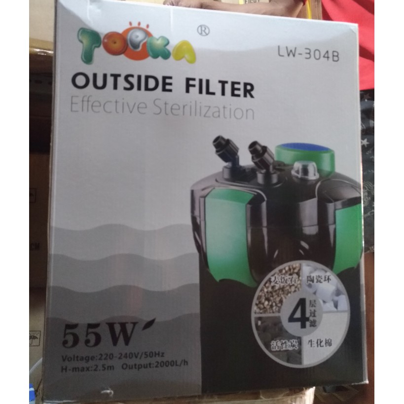 Aquarium filter external canister Topka LW 304 B