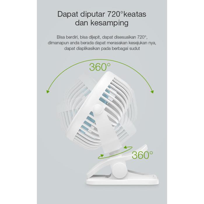 Robot Mini Fan Portable Clip RT-BF10 720 Degree Rotation