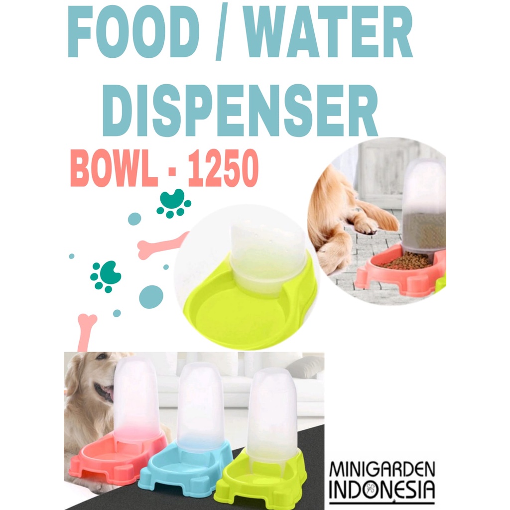 PET FOOD DISPENSER PB 1250 pet bowl water dispenser otomatis tempat makan anjing mangkok minum hewan