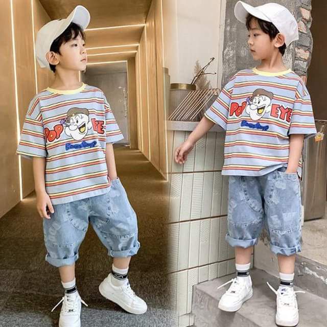 Setelan Anak Laki Laki Stripe Sailor Boy