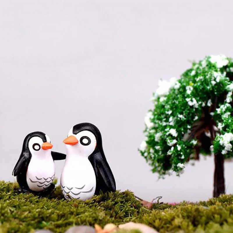 Miniatur Penguin / Pinguin Dekorasi Aquascape Maket Terarrium Dioarama - MNOB34