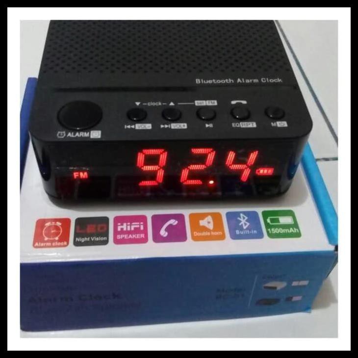 Speaker Mini Bluetooth Radio Fm - Jam Weker Digital