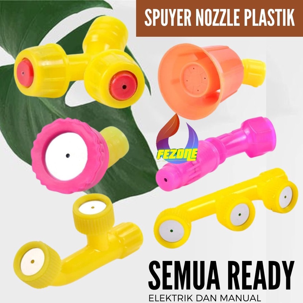 Sprayer Spuyer Nozzle Plastik Elektrik Manual Alat Berkebun Taman Drat 14mm FEZONE