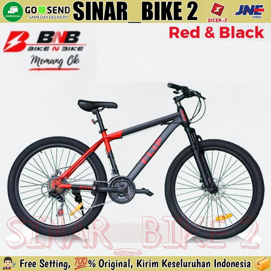 Sepeda Gunung MTB BNB FLIP 26 Inch 3x8 Speed Rem Cakram