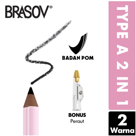 Brasov Eyebrow Pencil Alis Duo - Black &amp; Brown