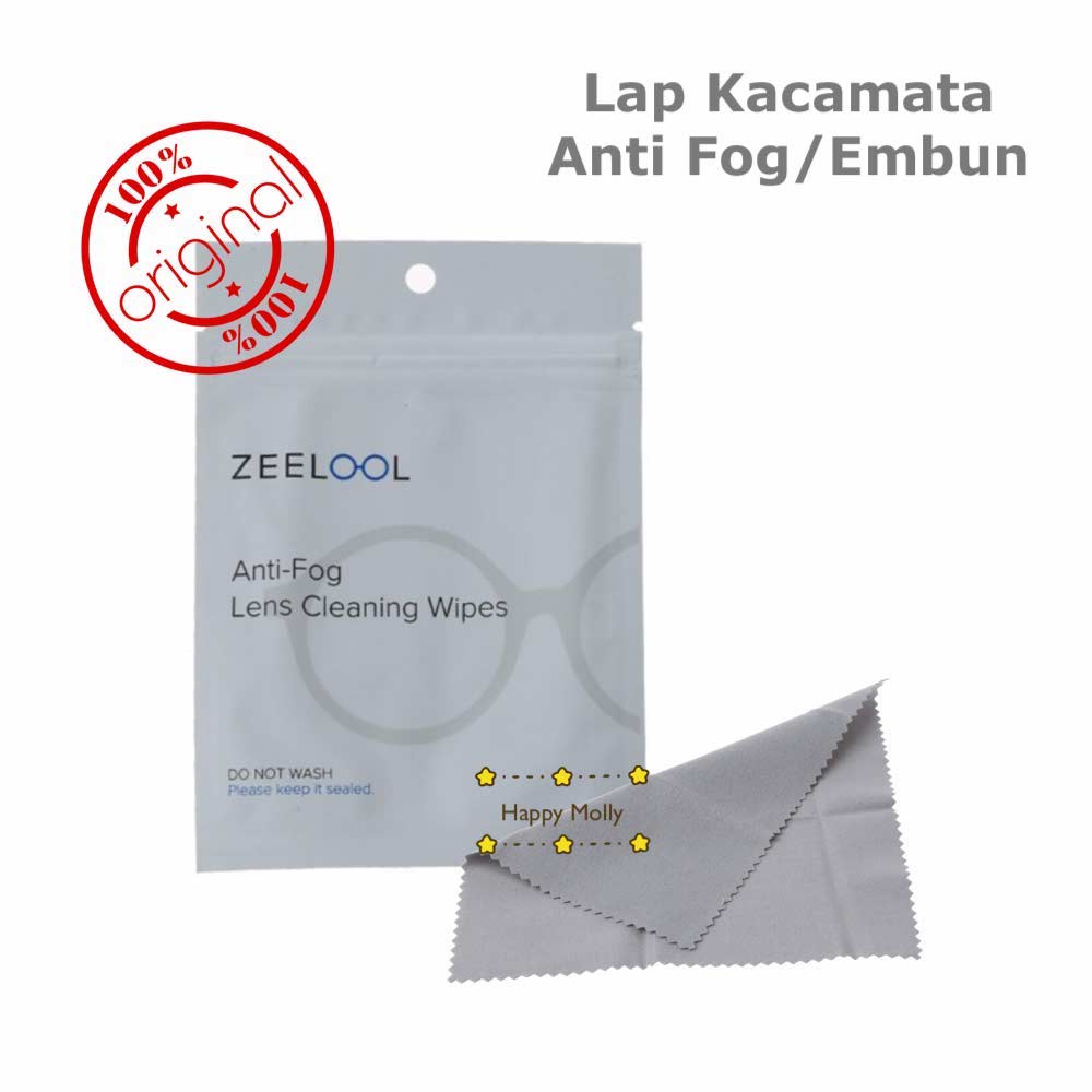 ZEELOOL Original 100% - Anti Fog - Kain Lap Kacamata Anti Embun dan Kabut - Cleansing Wipes