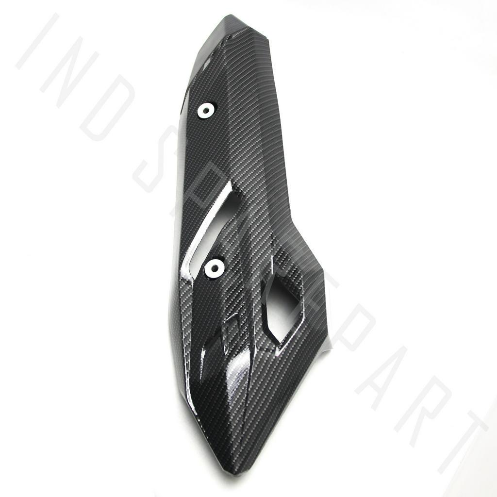 Cover Tutup-Penutup-Tameng Pelindung Knalpot Black Karbon-Carbon 7 Vario 125-150 New 2015 LED eSP