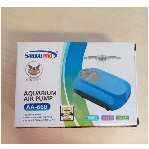 Sakkai Pro AA-660 Aerator AC DC Pompa Udara Aquarium Airator ACDC