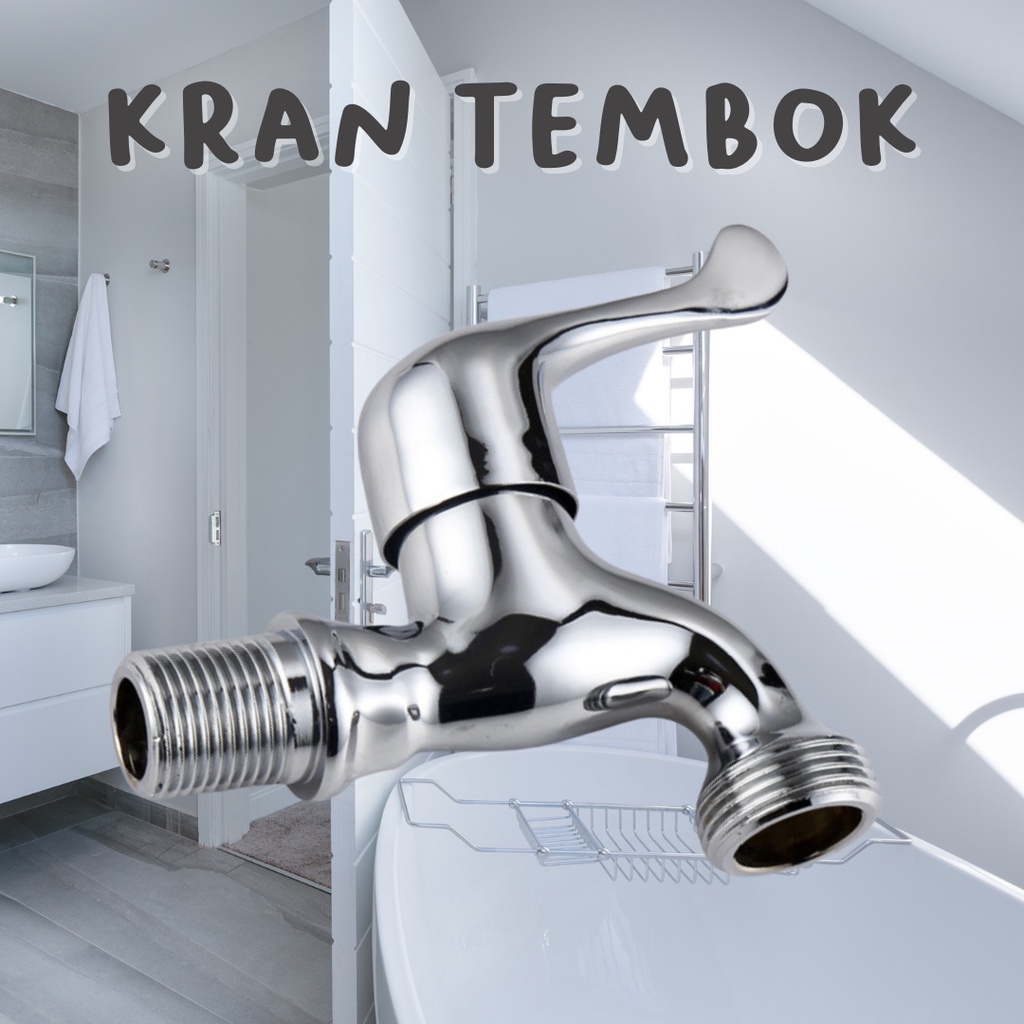 Keran Air / Kran Air Mesin Cuci / Kran Tembok ANTI KARAT SUS 304